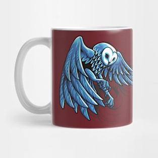blue owl body illustration Mug